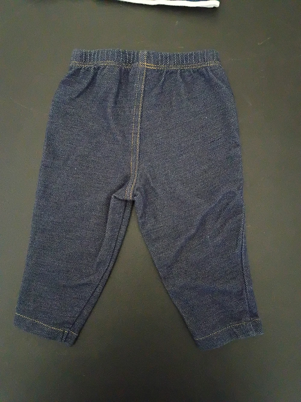 Carter's Baby Girl 2-Piece Striped Long Sleeve Pocket Top & Denim Jeans - Size 6